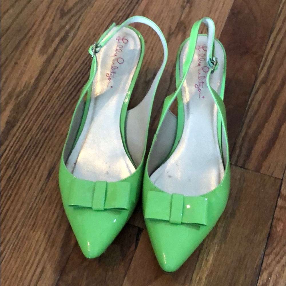Lilly Pulitzer Lime Green Patent Leather Heels